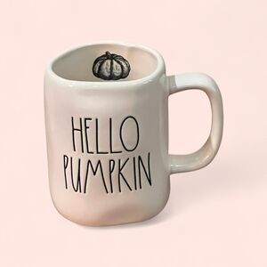 Rae Dunn White Hello Pumpkin Mug